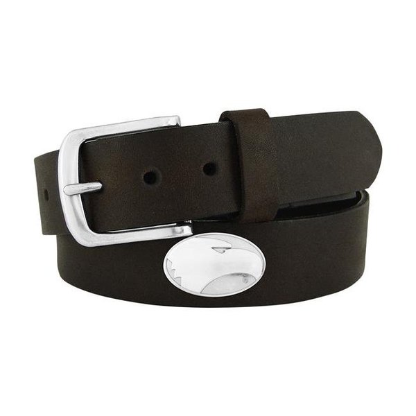 Zeppelinproducts ZeppelinProducts GAS-BOLP-BRW-42 Georgia Southern Concho Brown Leather Belt; 42 Waist GAS-BOLP-BRW-42